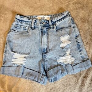 Hollister Women's Blue Denim Shorts